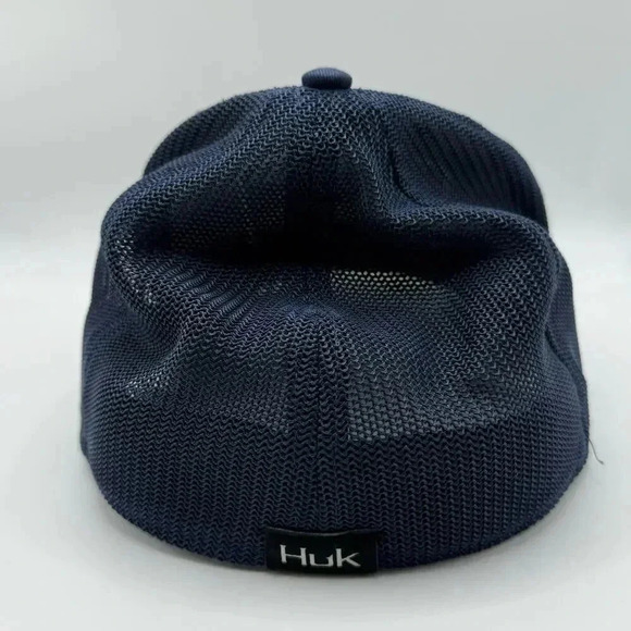Huk Performance Fishing‎ Classic Logo Stretch back Trucker Hat Mens Sargasso Sea - Picture 6 of 12